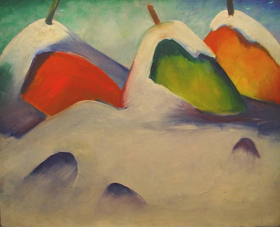 Hocken im Schnee_1911